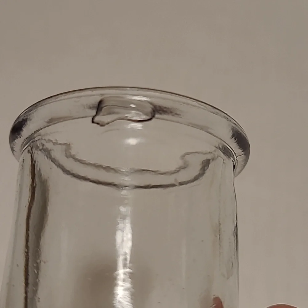 Vintage Clear and Pink Vase